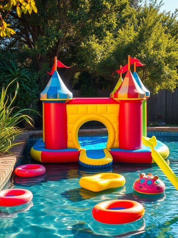 inflatable pool play structure