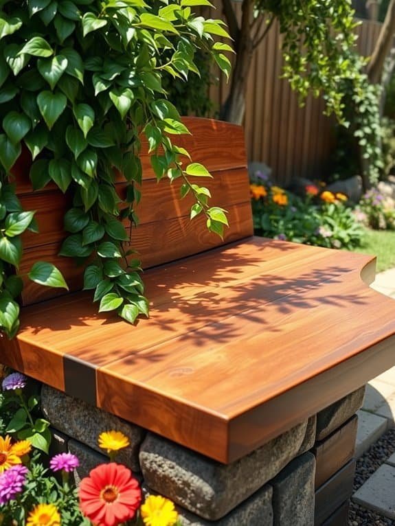 integrated bench and planter