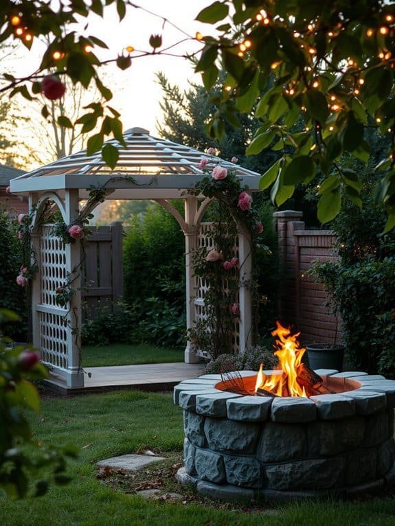 intimate candlelit dinner setting