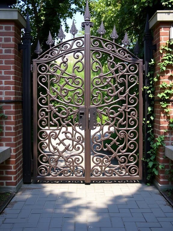 intricate architectural gate patterns