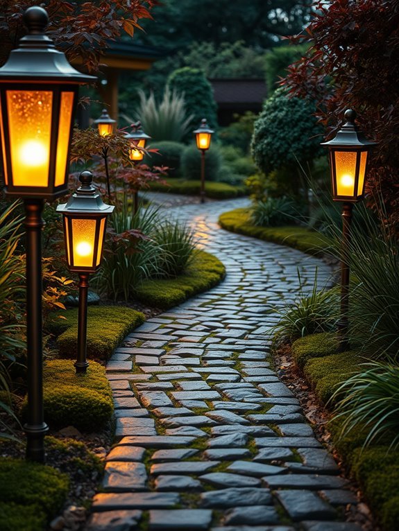 lantern lit pathway ambiance