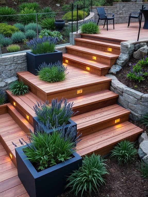 layered garden landscape design