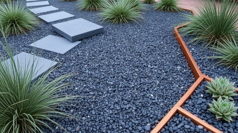 low maintenance backyard gravel