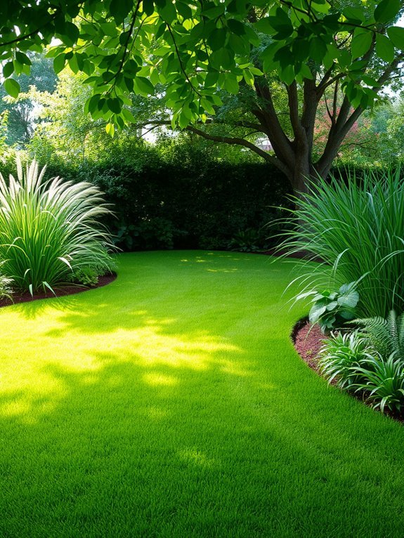 lush green grass walkway