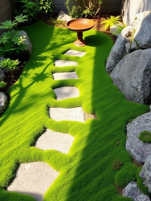 lush green moss carpets