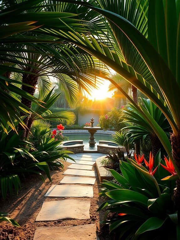 lush green tropical foliage