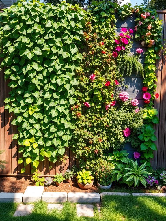 lush green vertical garden