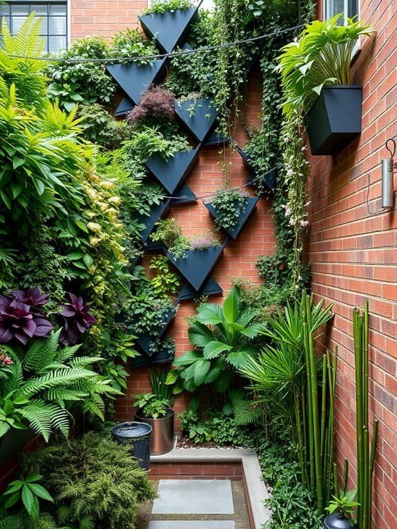 lush greenery on walls