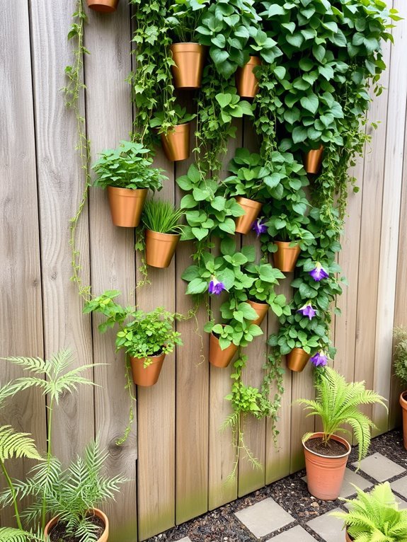 lush greenery on walls