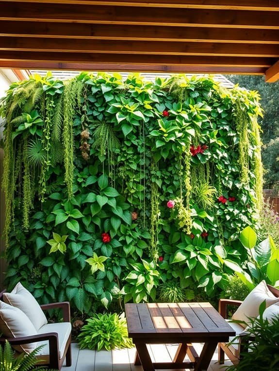 lush space saving vertical greenery