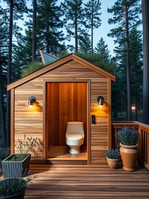 luxurious camping restroom experience