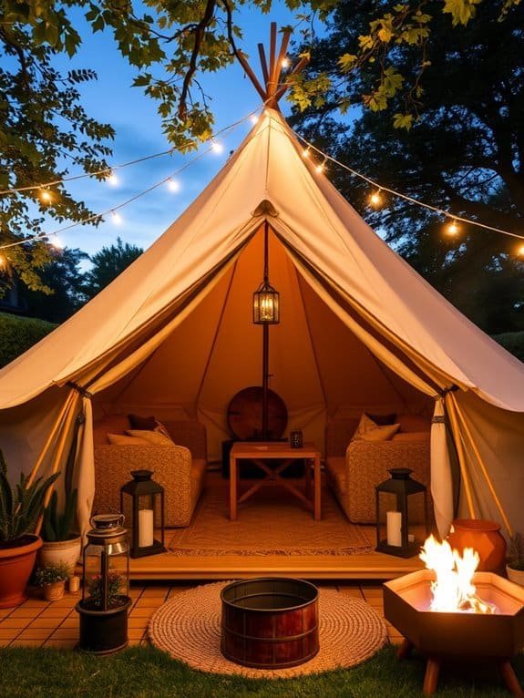 luxurious camping tent experience