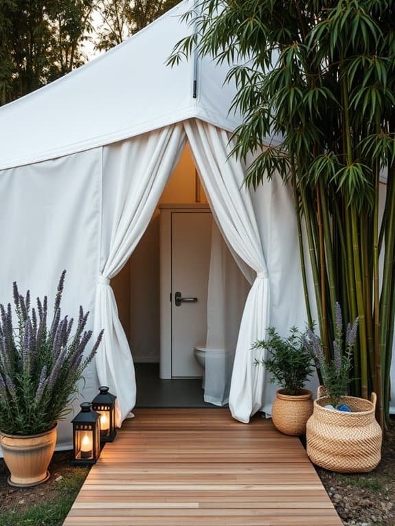 luxurious portable restroom arrangement