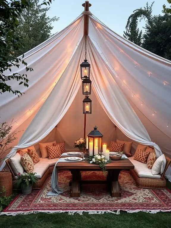 luxury camping tent experience