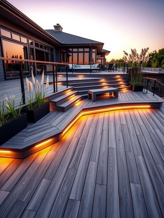 modern synthetic decking material