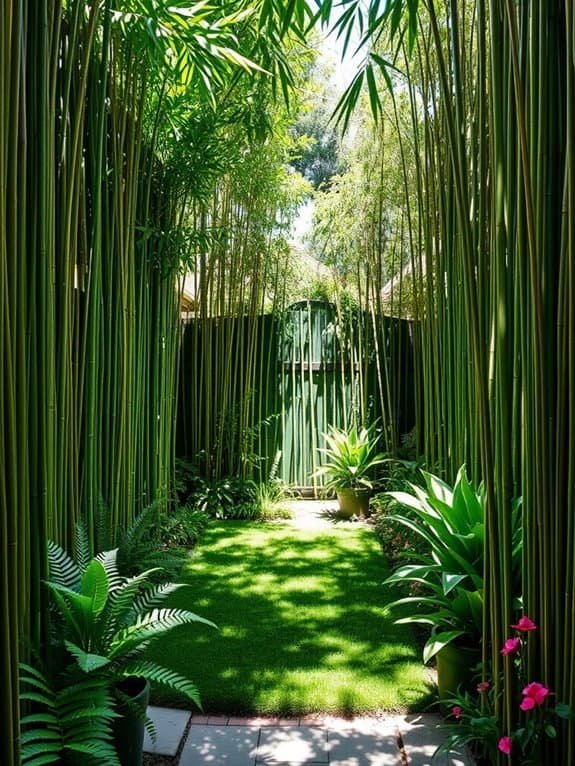 natural bamboo garden barrier