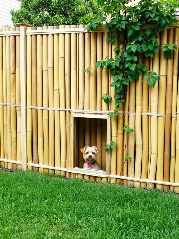 natural bamboo privacy barrier