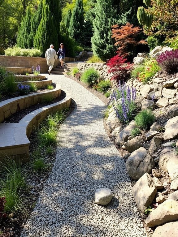 natural outdoor pathways created