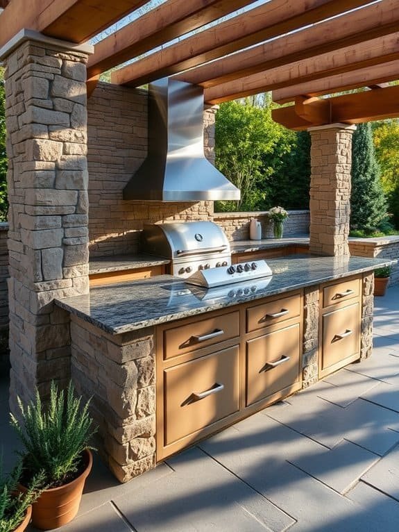 natural stone grilling ideas