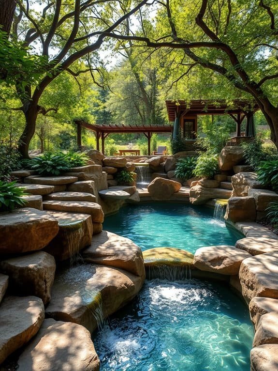 natural stone pool design