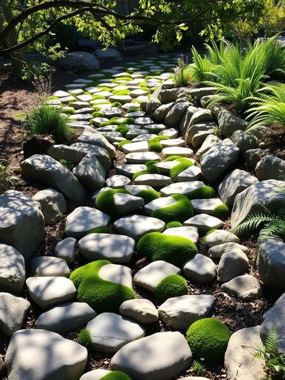 natural stone walking paths