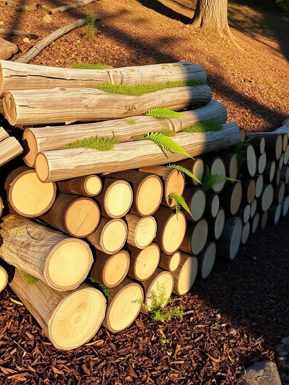 natural timber landscape barriers