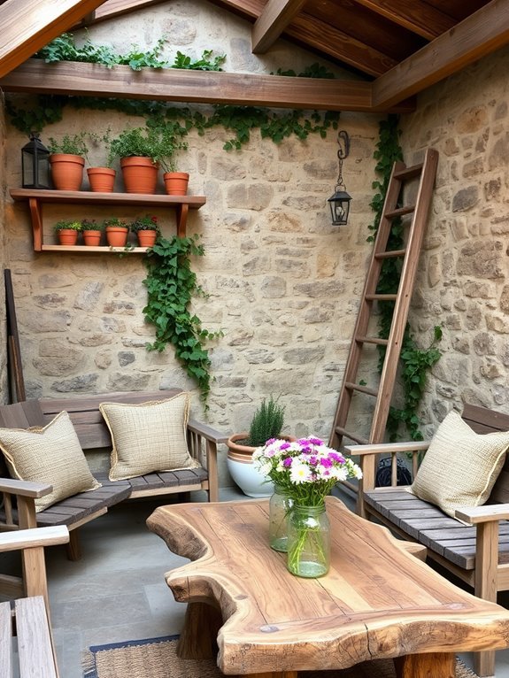 natural timber textures decor