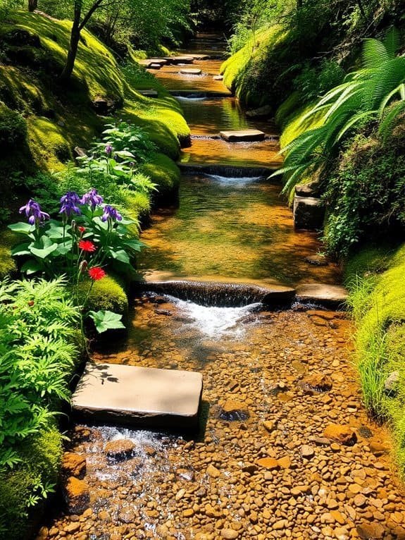 natural vegetation along waterways