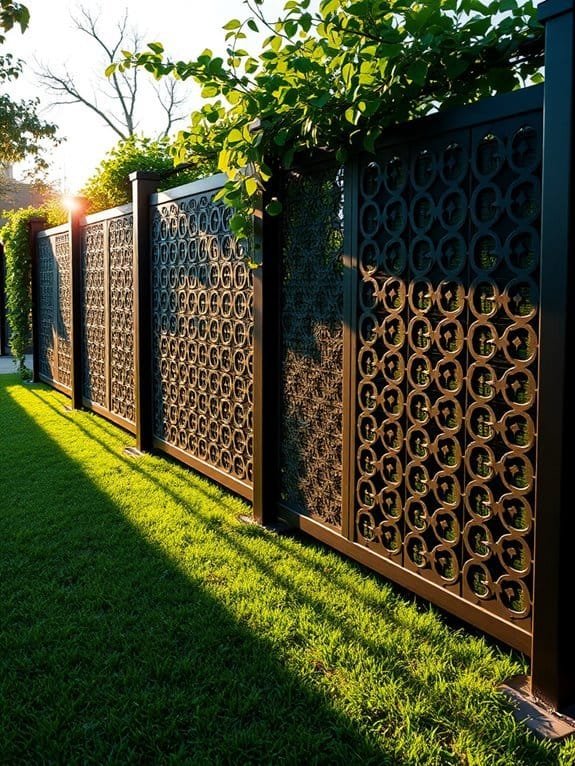 ornamental iron boundary enclosure