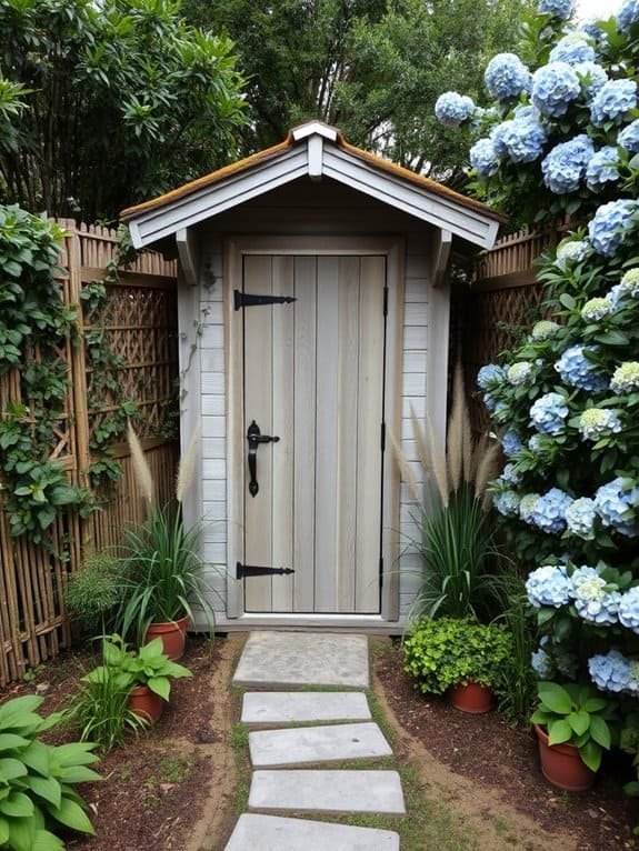 outdoor bathroom privacy solution