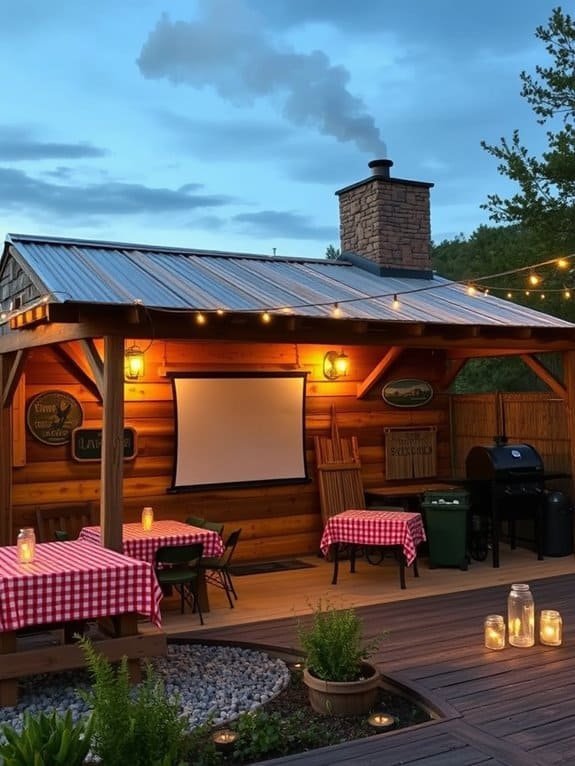 outdoor cinema barbecue event