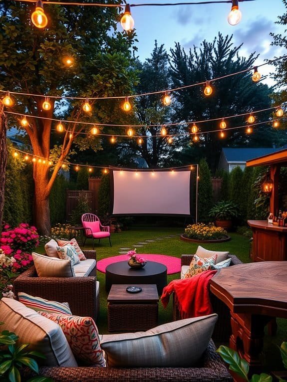 outdoor cinema experience garden