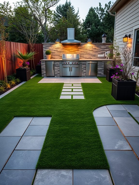 outdoor cooking space design