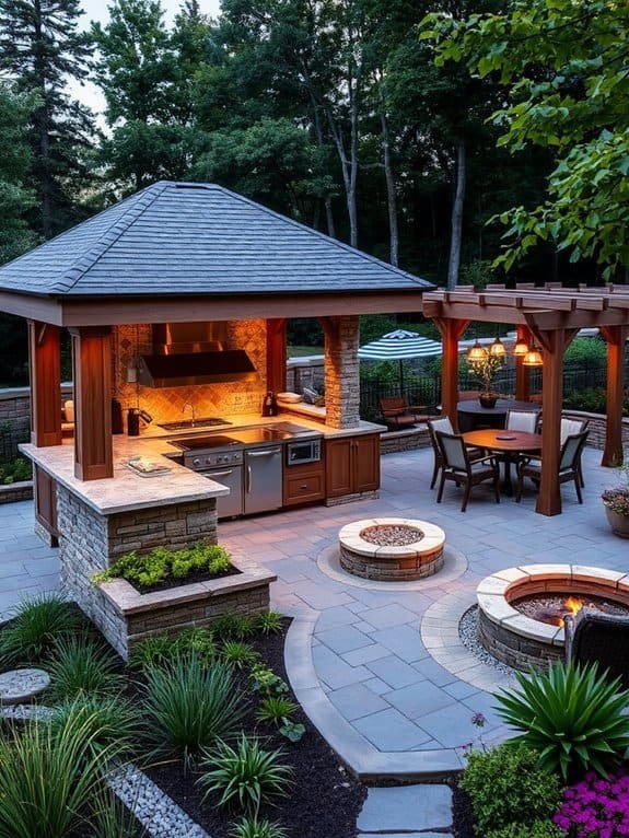 outdoor culinary entertainment space