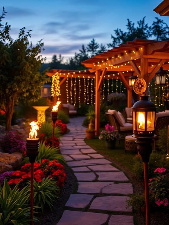 outdoor decorative flame lights