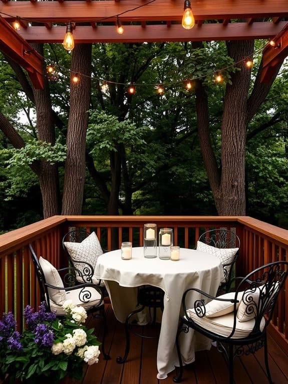 outdoor dining experience evening