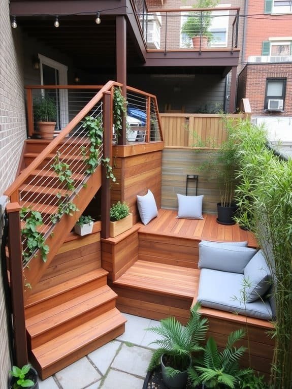 outdoor elevated entertainment space