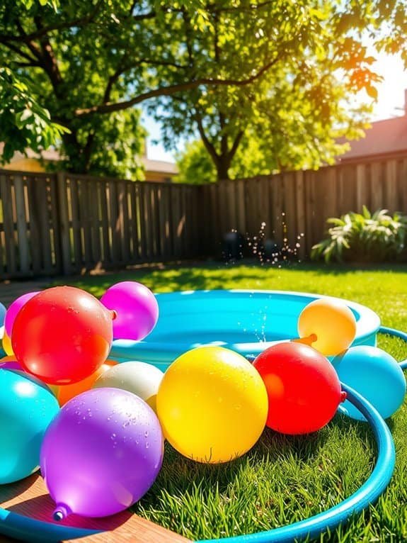 outdoor fun with splashes