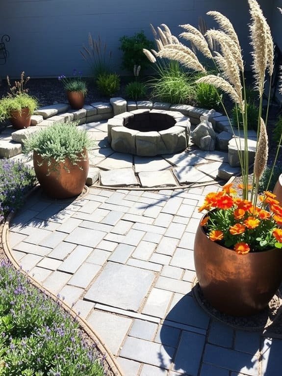 outdoor stone flooring area