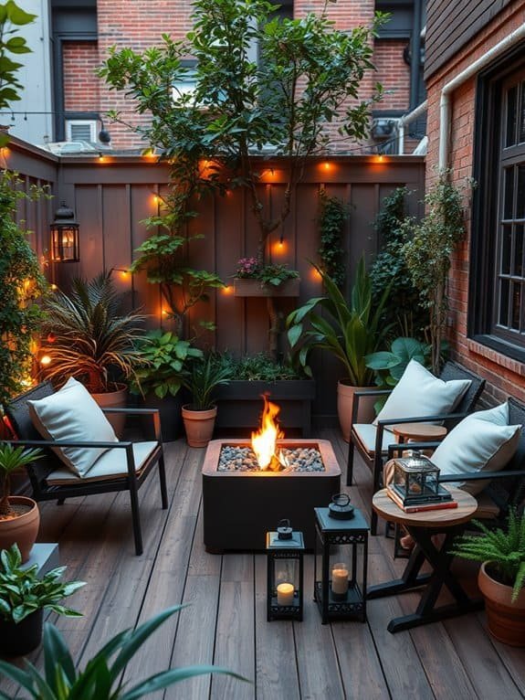 outdoor warmth and ambiance