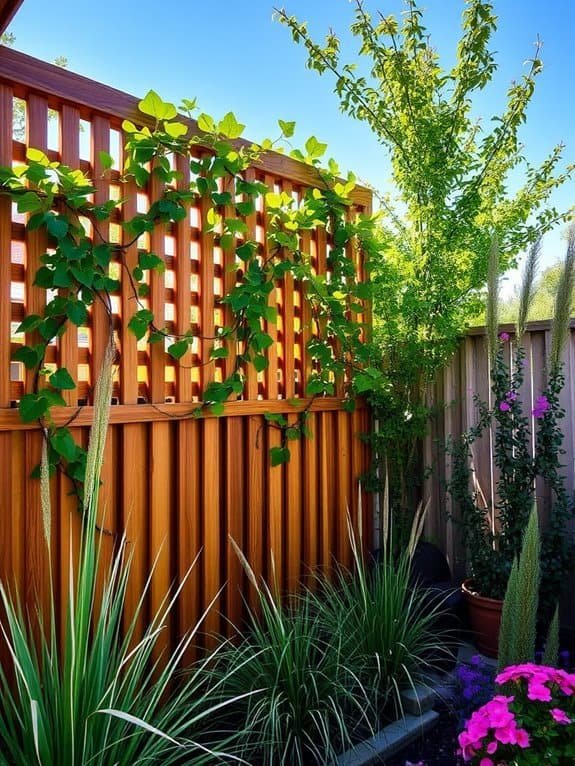 outdoor wooden privacy barriers