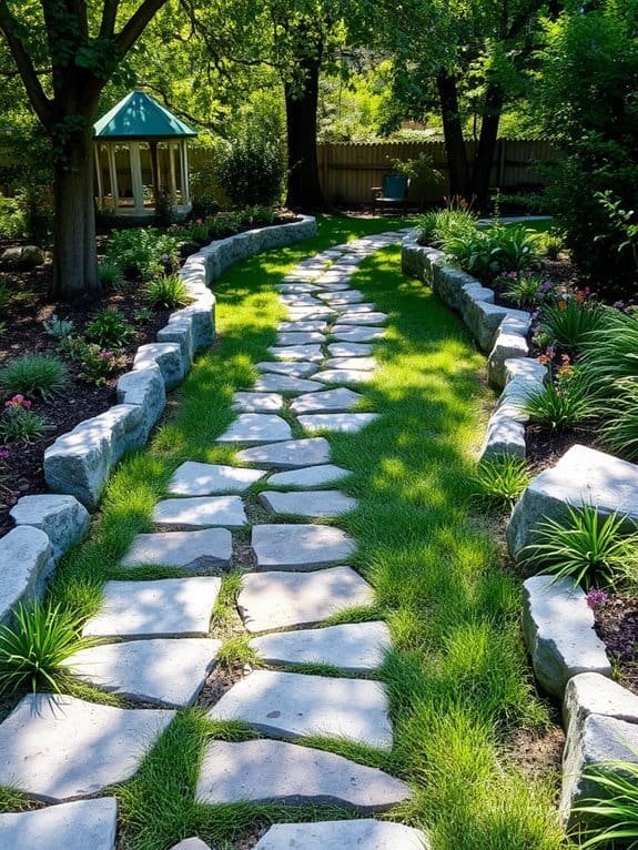 pathway of natural stones