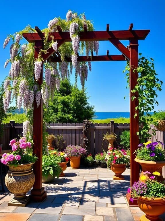 patio decoration with trellis