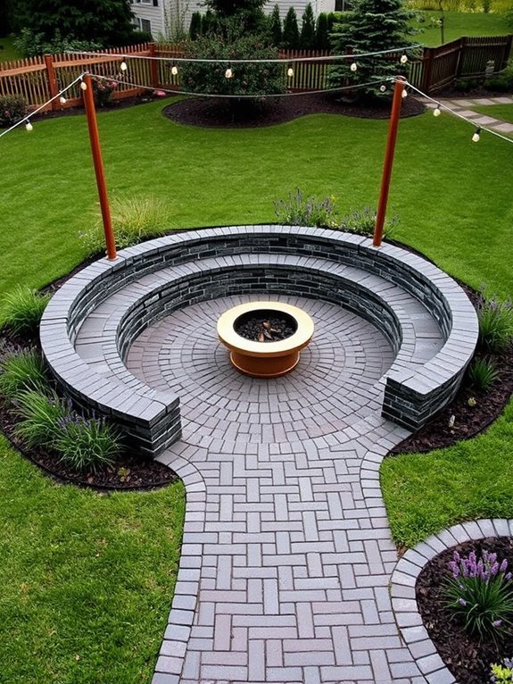 paved outdoor seating spaces