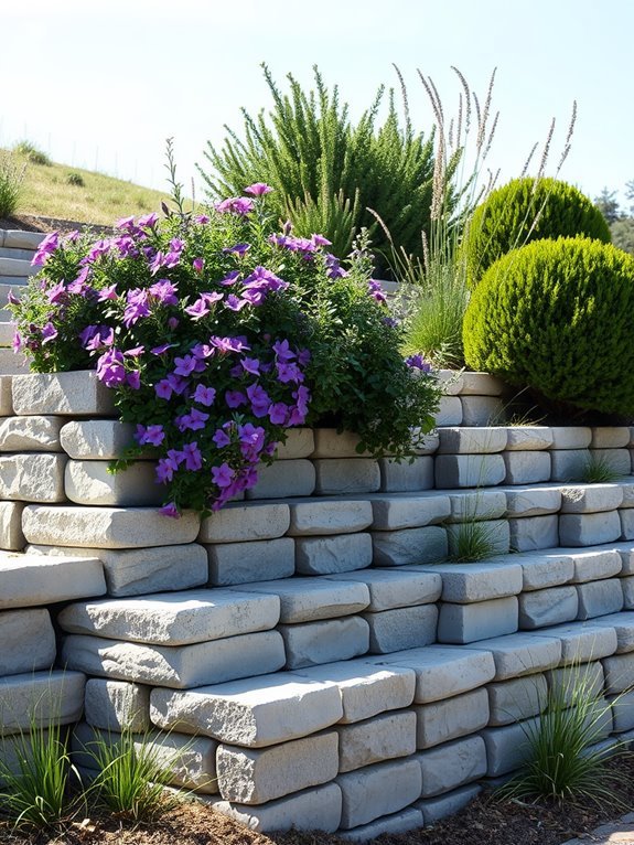 planting against block walls