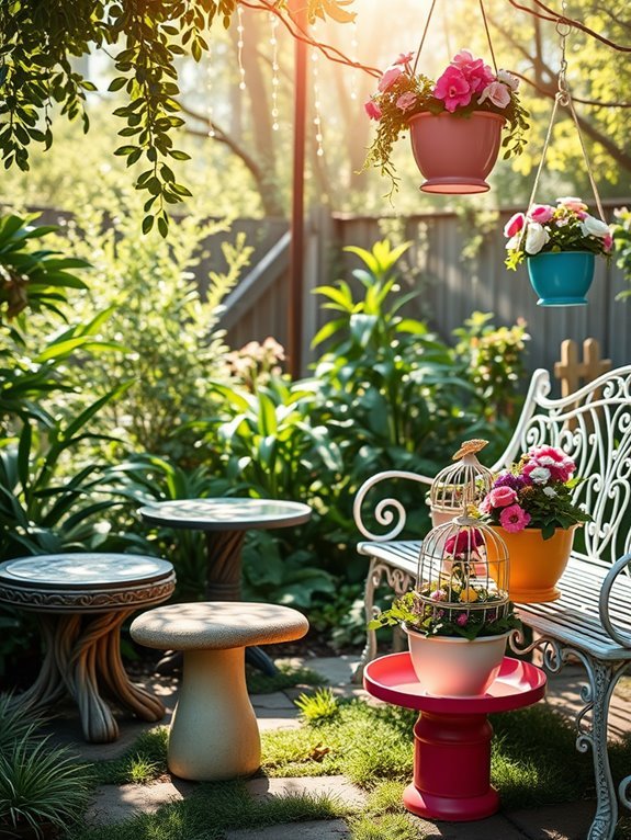 playful outdoor seating decor