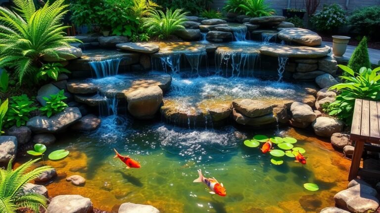 pond designs with waterfalls