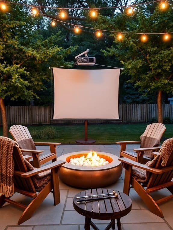 portable fire pit setup