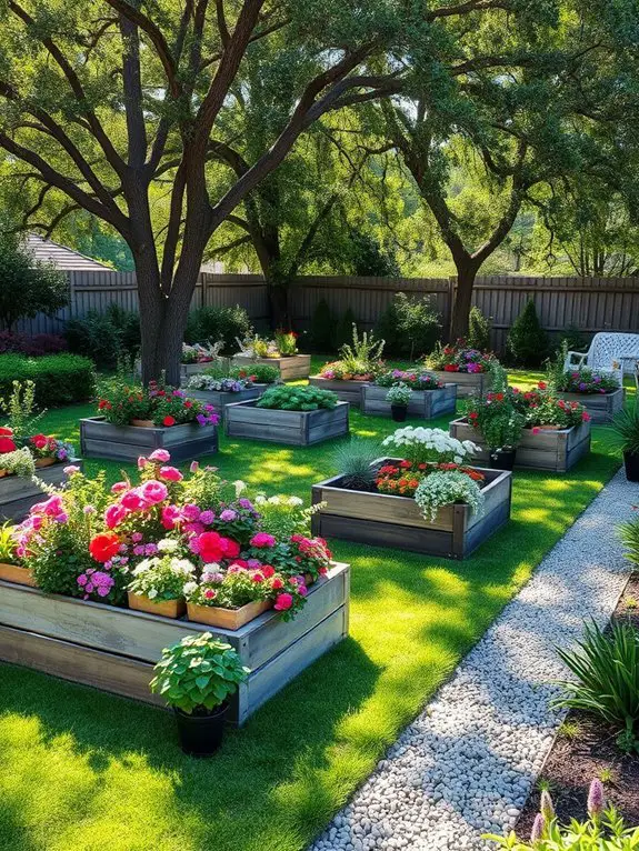 portable planting containers setup
