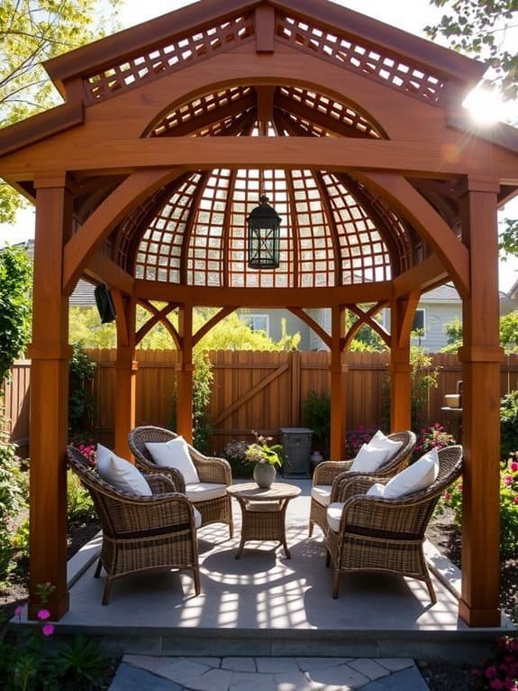 quaint outdoor relaxation space